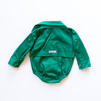 Workshirt Romper - GREEN
