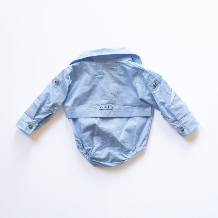 Workshirt Romper - LIGHT BLUE