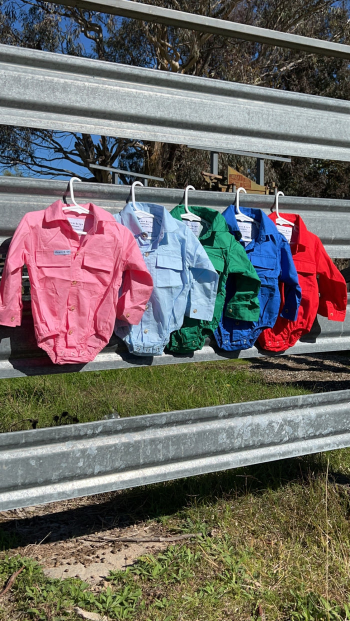 Workshirt Romper - PINK