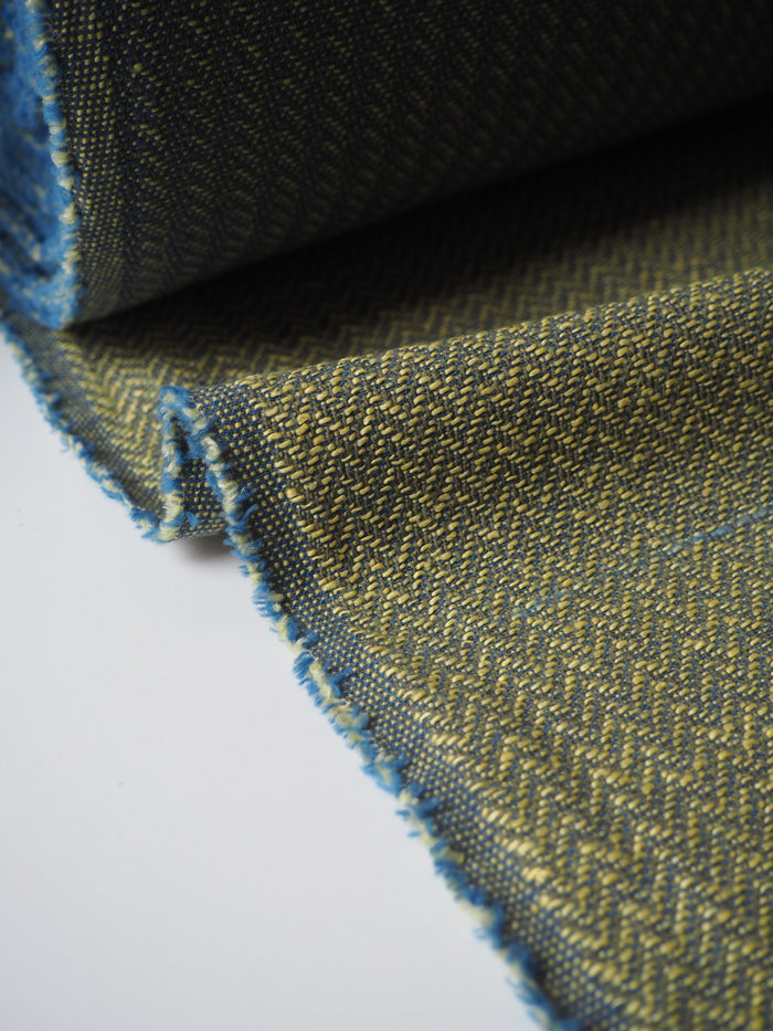 Yellow + Blue Cotton Jacquard