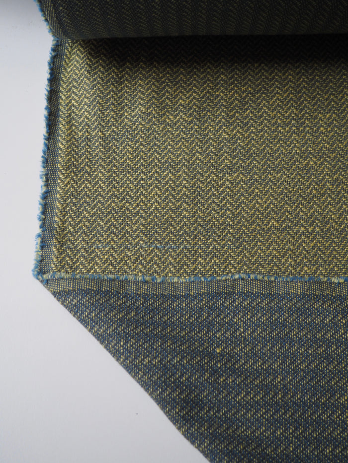 Yellow + Blue Cotton Jacquard