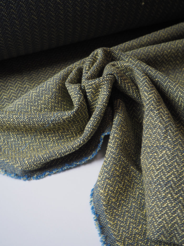 Yellow + Blue Cotton Jacquard