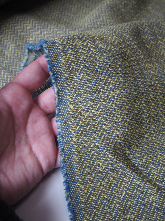 Yellow + Blue Cotton Jacquard