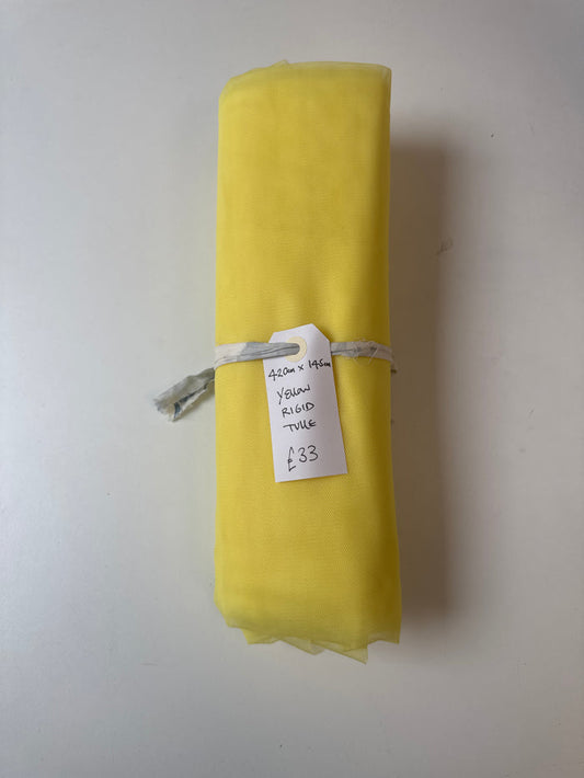 Yellow Rigid Tulle Remnant