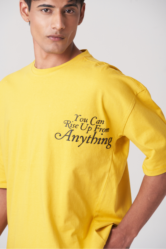 Yellow Round Neck Oversized T-Shirt