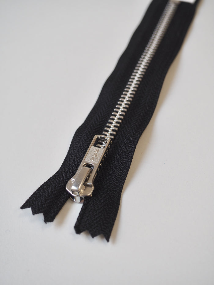 YKK 15cm/6in Black Metal Teeth Zips
