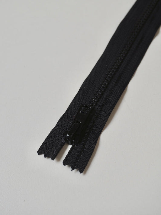 YKK 23cm/9" Black Chunky Plastic Teeth Zips