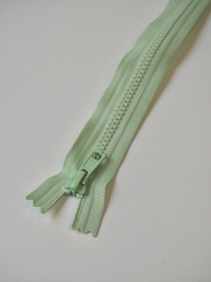 YKK 23cm/9" Pastel Green Chunky Plastic Teeth Zips