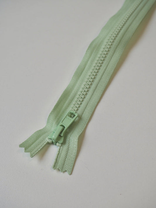 YKK 23cm/9" Pastel Green Chunky Plastic Teeth Zips