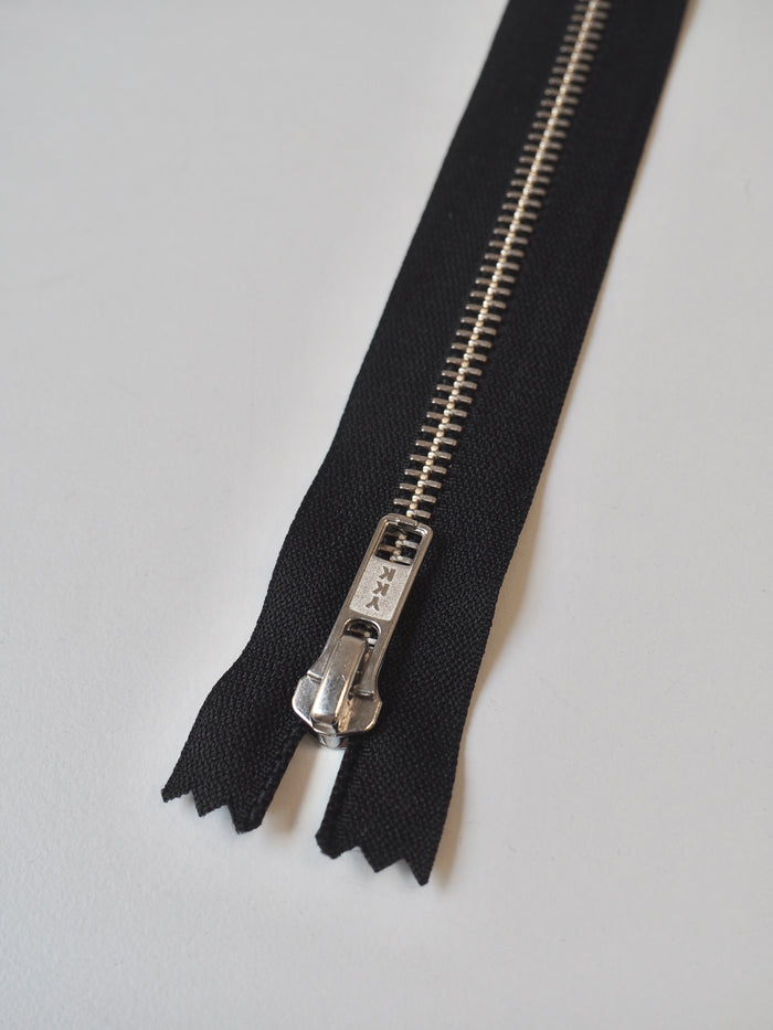 YKK 23cm/9inch Black Metal Teeth Zips