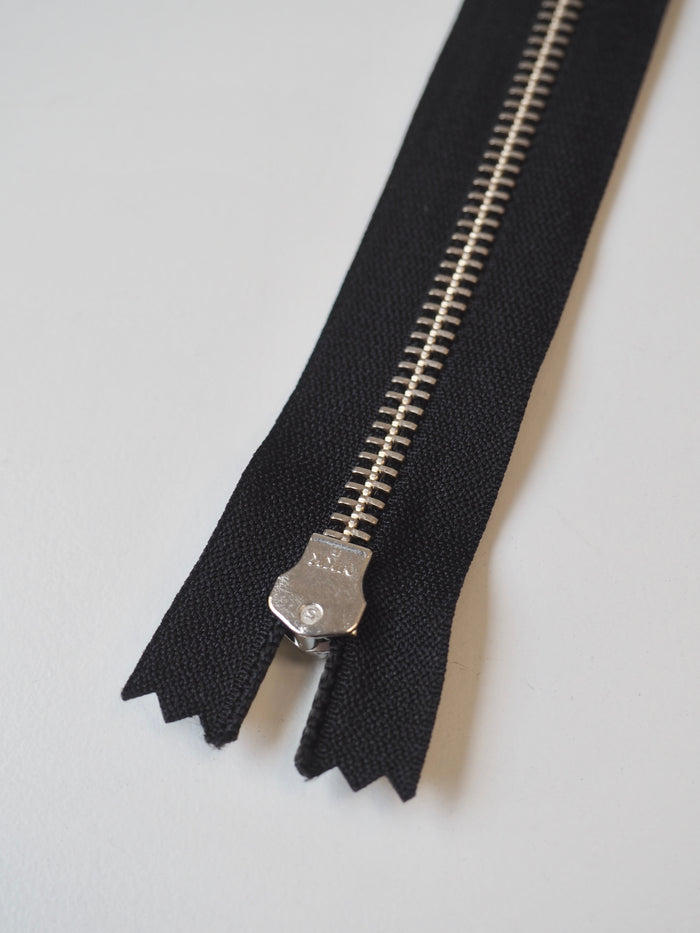 YKK 23cm/9inch Black Metal Teeth Zips