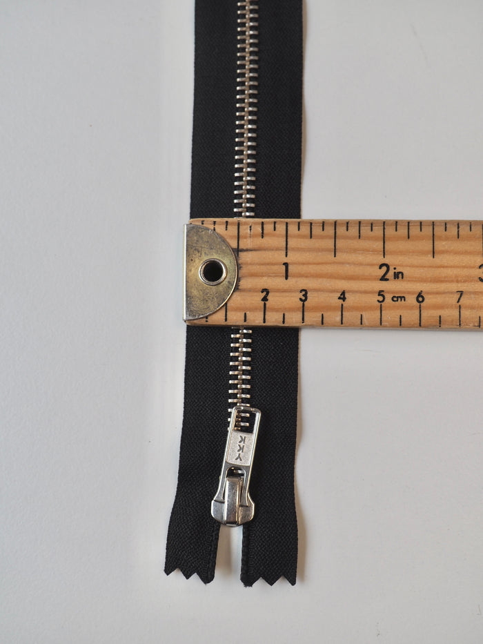 YKK 23cm/9inch Black Metal Teeth Zips