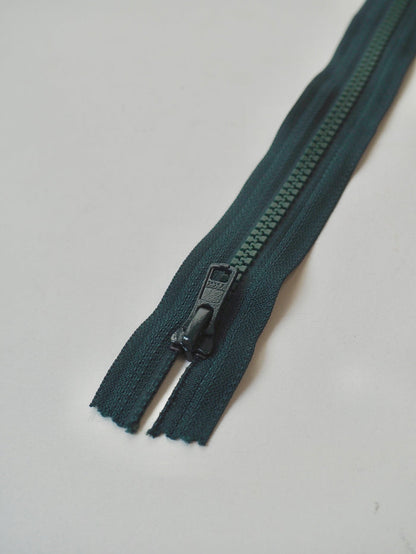 YKK 33cm/13" Pine Green Chunky Open Plastic Teeth Zips