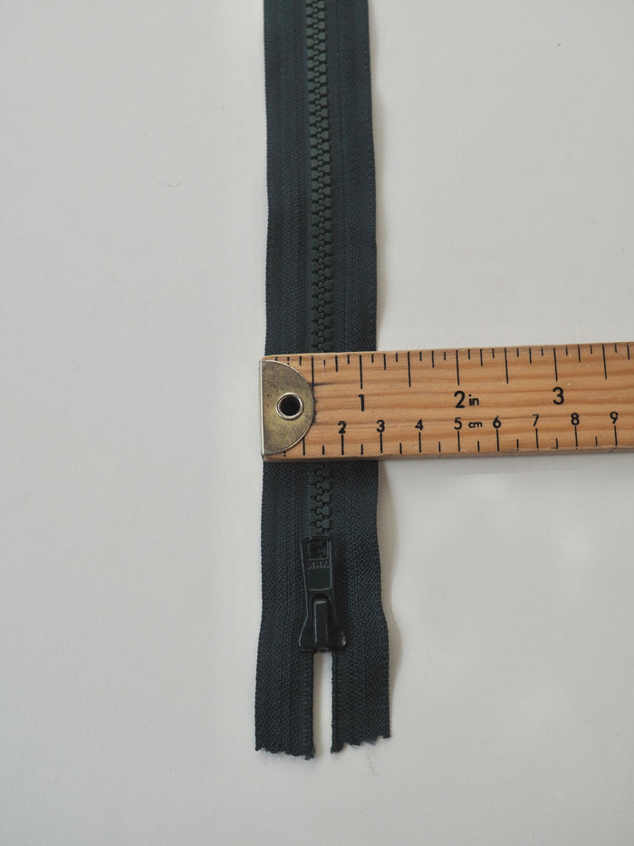 YKK 33cm/13" Pine Green Chunky Open Plastic Teeth Zips