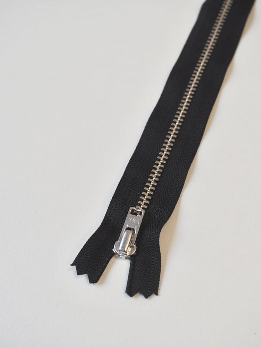YKK 36cm/14inch Black Metal Teeth Zips
