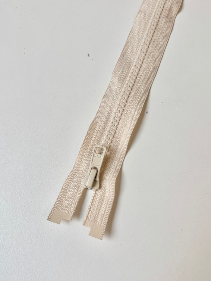 YKK 40-60cm Oat Plastic Open-Ended Zips