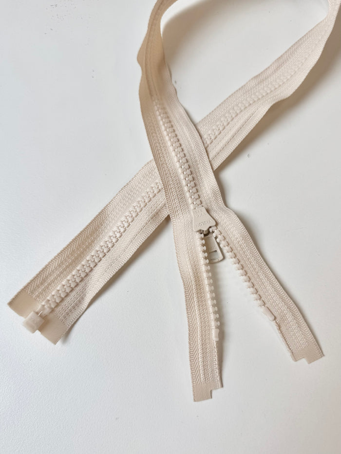 YKK 40-60cm Oat Plastic Open-Ended Zips