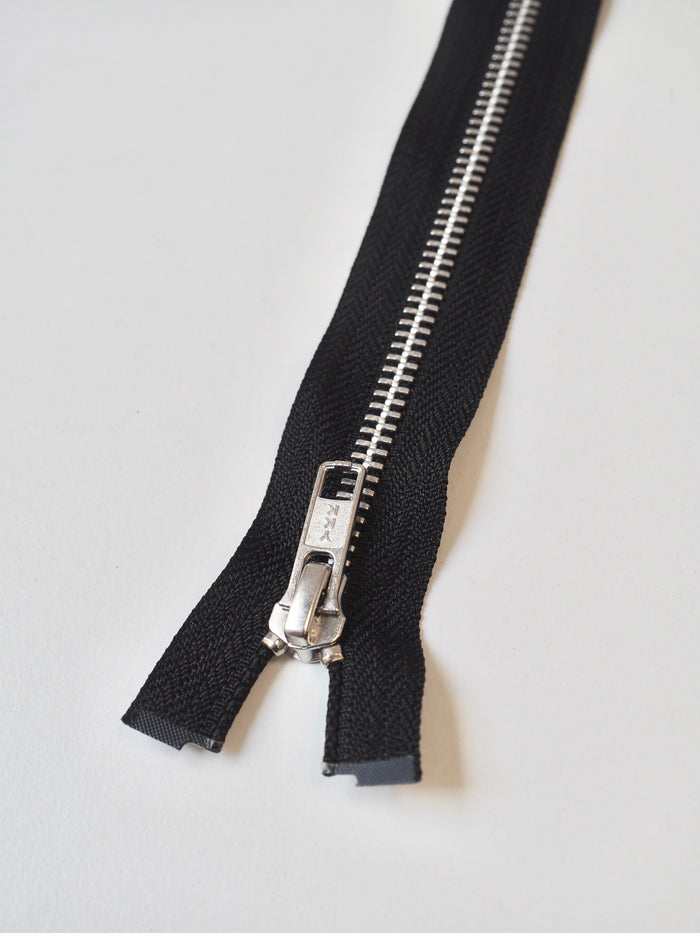 YKK 50cm/19.5inch Black Open-Ended Metal Teeth Zips