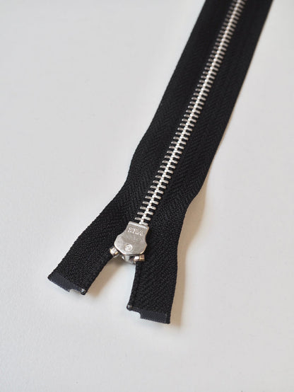 YKK 50cm/19.5inch Black Open-Ended Metal Teeth Zips