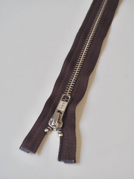 YKK 52cm/20.5inch Brown Open-Ended Metal Teeth Zips