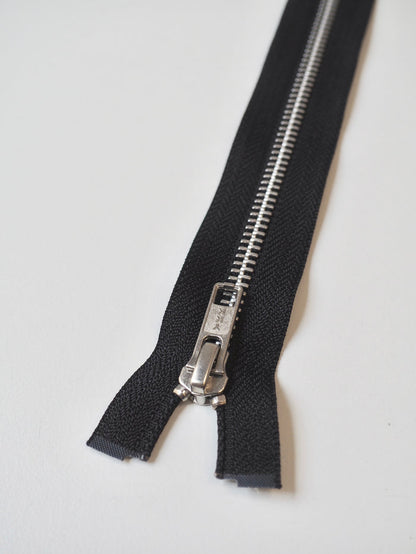 YKK 65cm/25.5inch Black Open-Ended Metal Teeth Zips