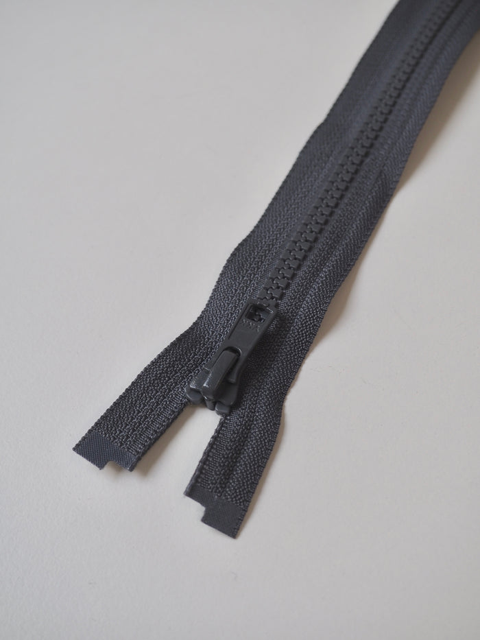 YKK 90cm/35.5" Grey Chunky Open Plastic Teeth Zips