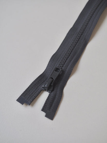 YKK 90cm/35.5" Grey Chunky Open Plastic Teeth Zips
